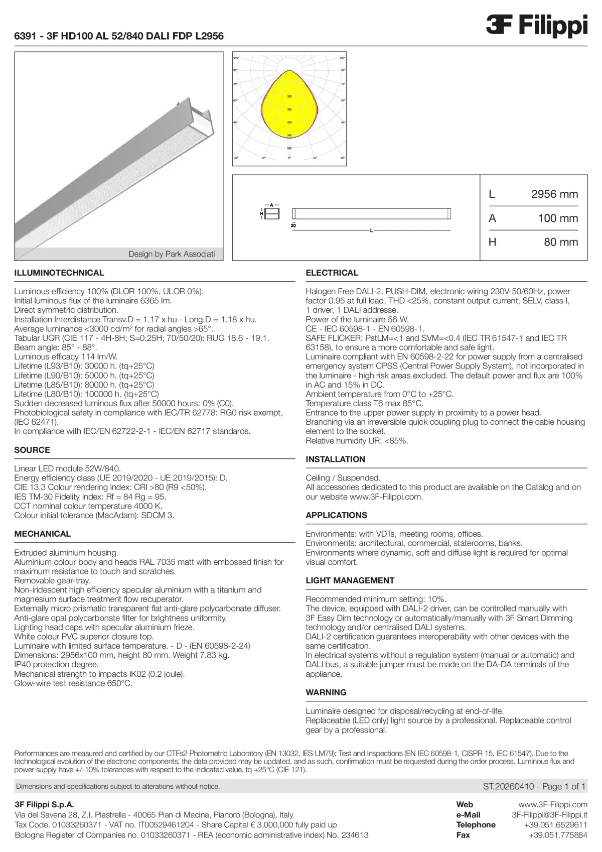 6391 - 3F HD100 AL 52-840 DALI FDP L2956 - Datasheet - en