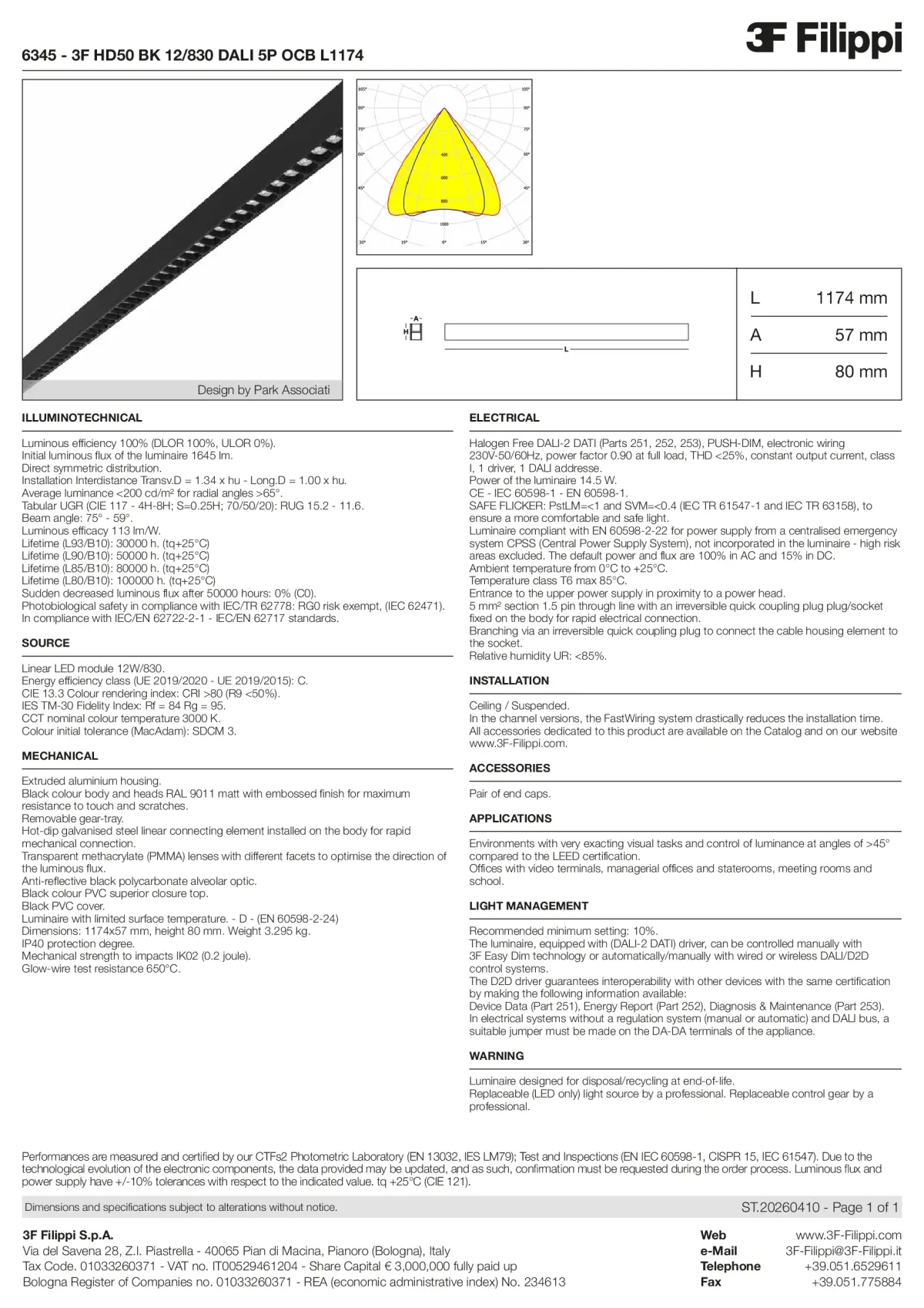 6345 - 3F HD50 BK 12-830 DALI 5P OCB L1174 - Datasheet - en