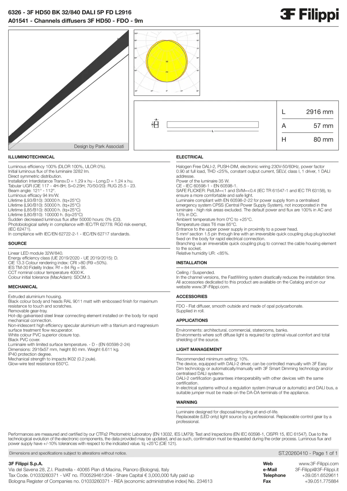 6326+A01541 - 3F HD50 BK 32-840 DALI 5P FD L2916 + FDO - Datasheet - en