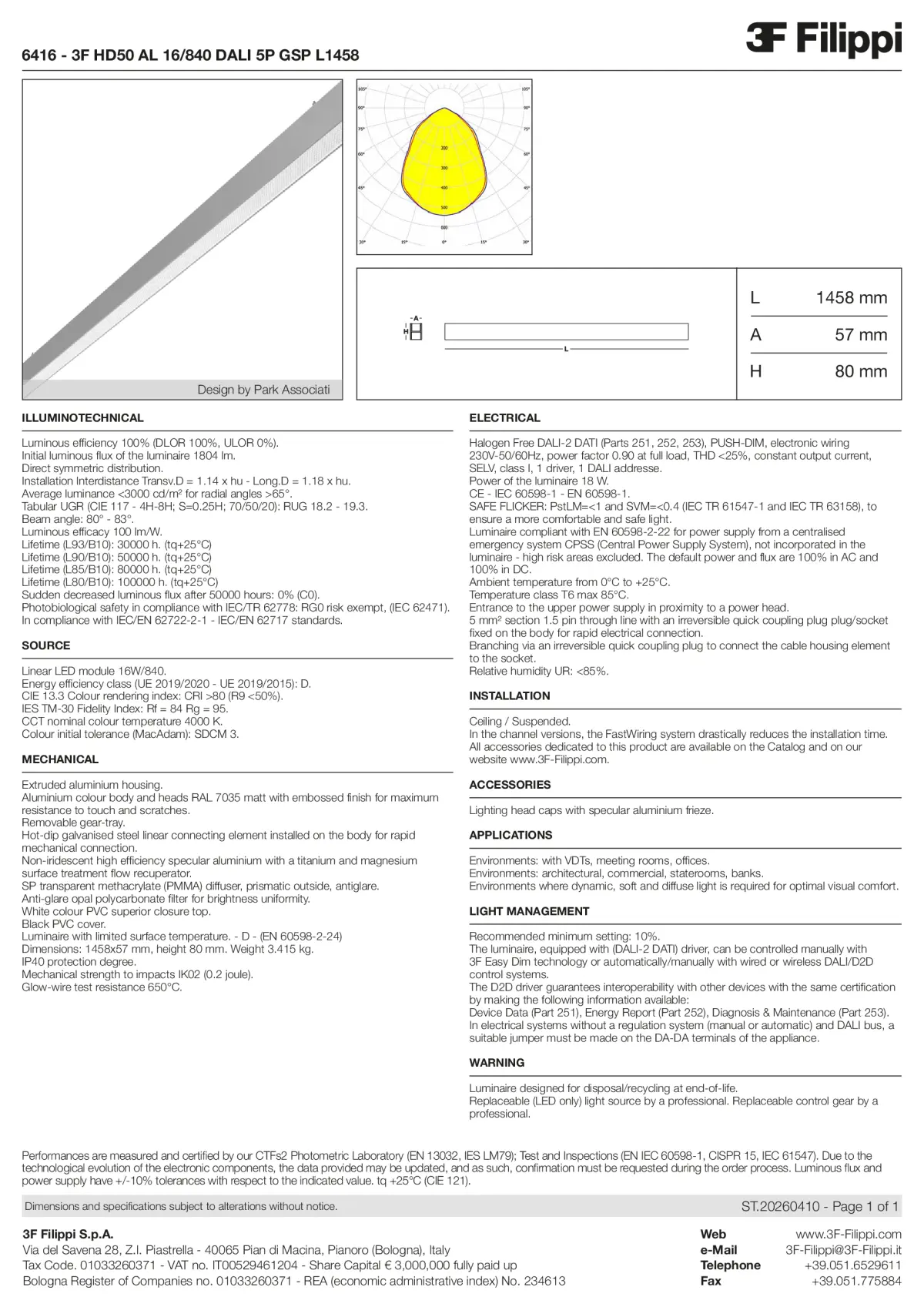 6416 - 3F HD50 AL 16-840 DALI 5P GSP L1458 - Datasheet - en