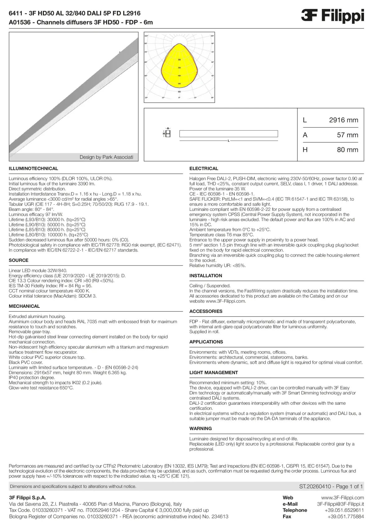 6411+A01536 - 3F HD50 AL 32-840 DALI 5P FD L2916 + FDP - Datasheet - en