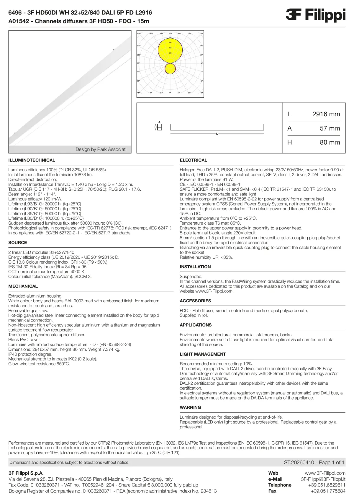 6496+A01542 - 3F HD50DI WH 32+52-840 DALI 5P FD L2916 + FDO - Datasheet - en