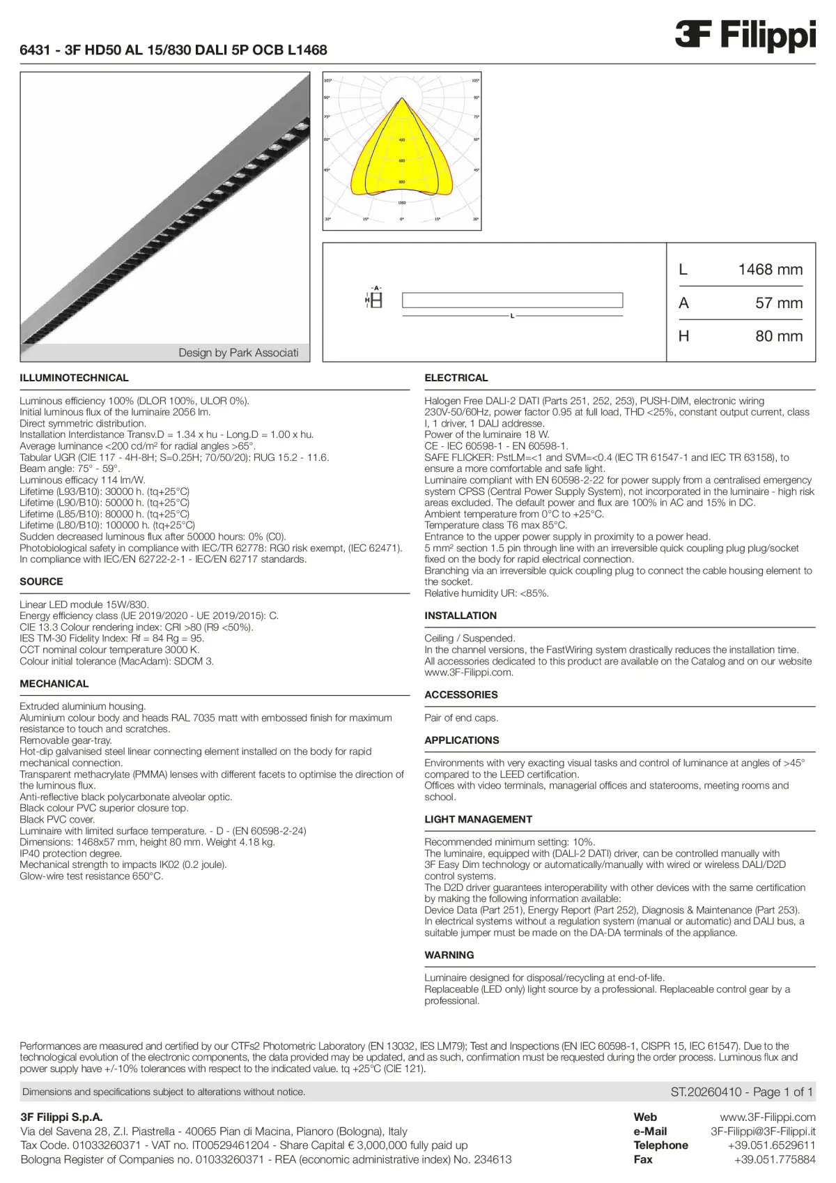 6431 - 3F HD50 AL 15-830 DALI 5P OCB L1468 - Datasheet - en