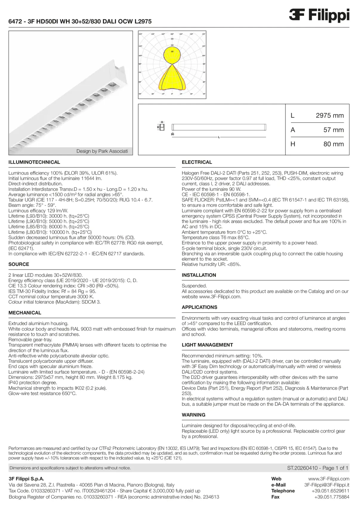 6472 - 3F HD50DI WH 30+52-830 DALI OCW L2975 - Datasheet - en