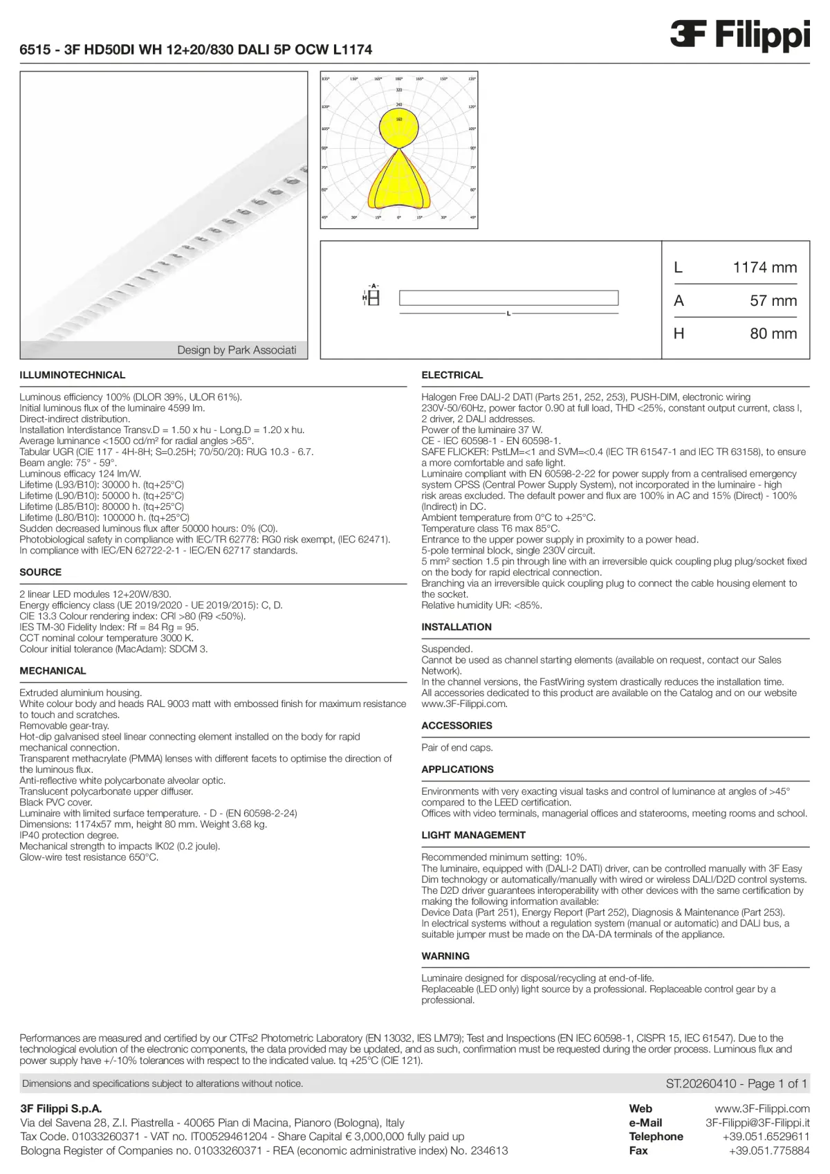 6515 - 3F HD50DI WH 12+20-830 DALI 5P OCW L1174 - Datasheet - en