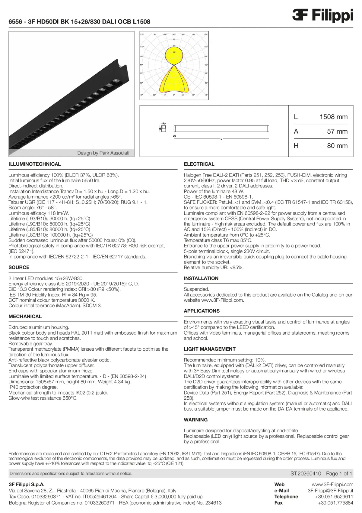 6556 - 3F HD50DI BK 15+26-830 DALI OCB L1508 - Datasheet - en