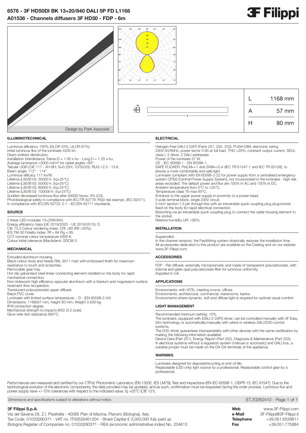 6576+A01536 - 3F HD50DI BK 13+20-840 DALI 5P FD L1168 + FDP - Datasheet - en