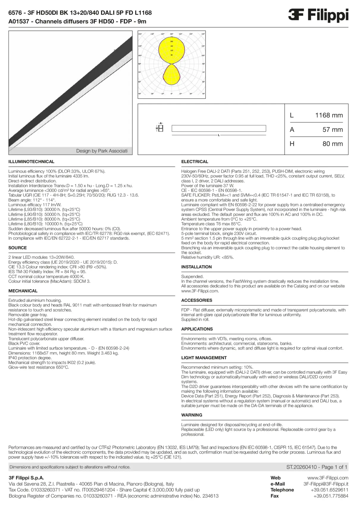 6576+A01537 - 3F HD50DI BK 13+20-840 DALI 5P FD L1168 + FDP - Datasheet - en