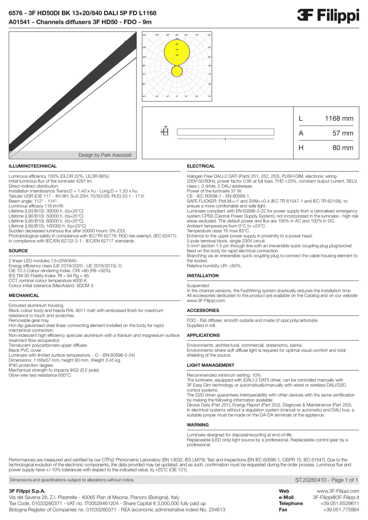 6576+A01541 - 3F HD50DI BK 13+20-840 DALI 5P FD L1168 + FDO - Datasheet - en