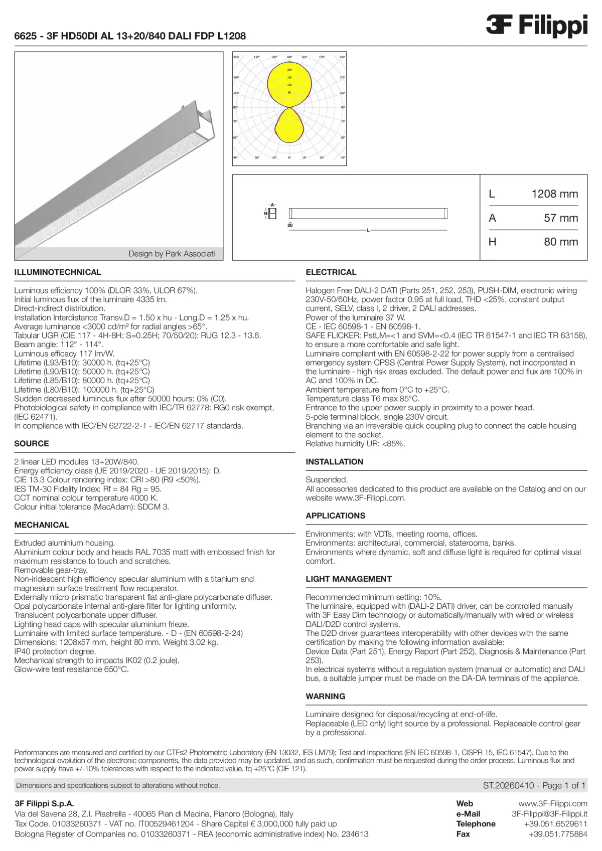 6625 - 3F HD50DI AL 13+20-840 DALI FDP L1208 - Datasheet - en