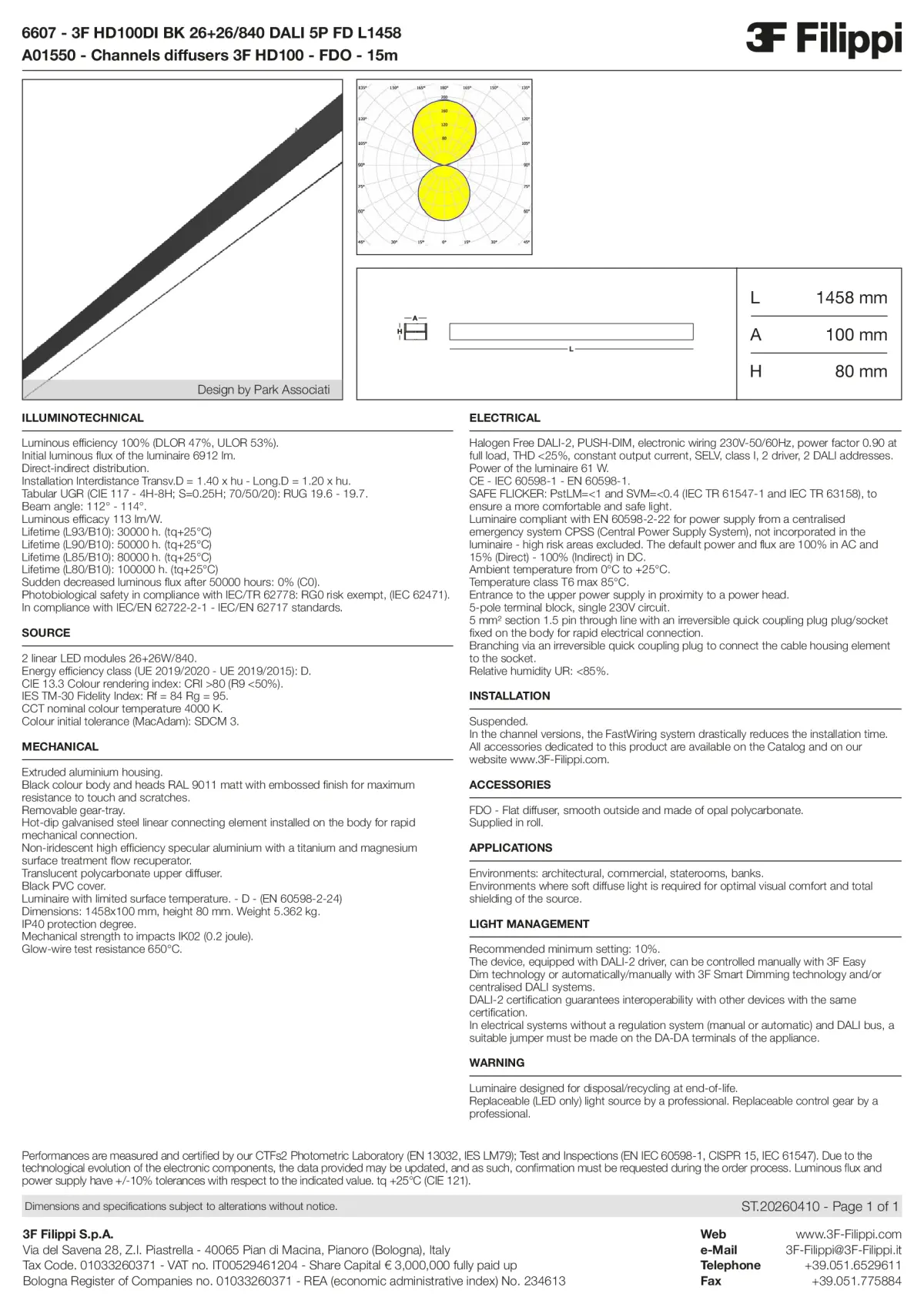 6607+A01550 - 3F HD100DI BK 26+26-840 DALI 5P FD L1458 + FDO - Datasheet - en