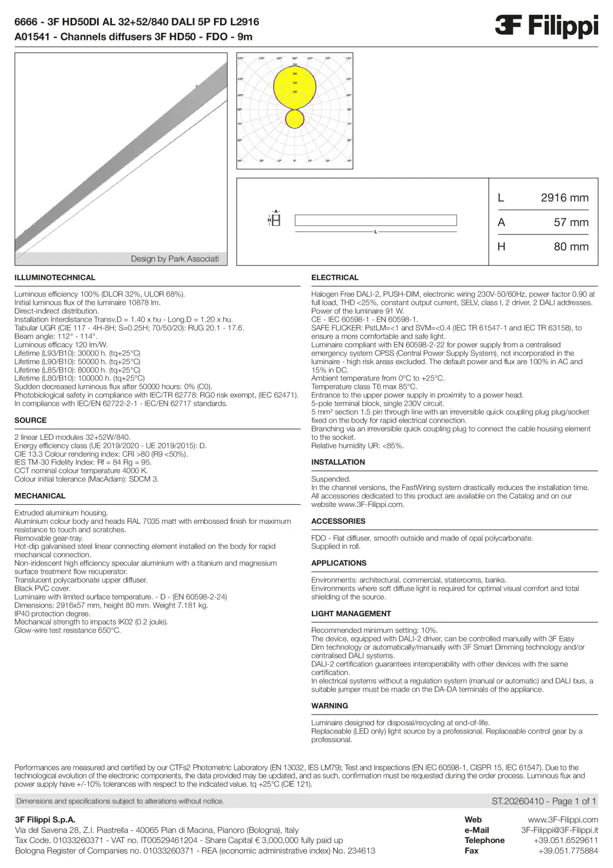6666+A01541 - 3F HD50DI AL 32+52-840 DALI 5P FD L2916 + FDO - Datasheet - en