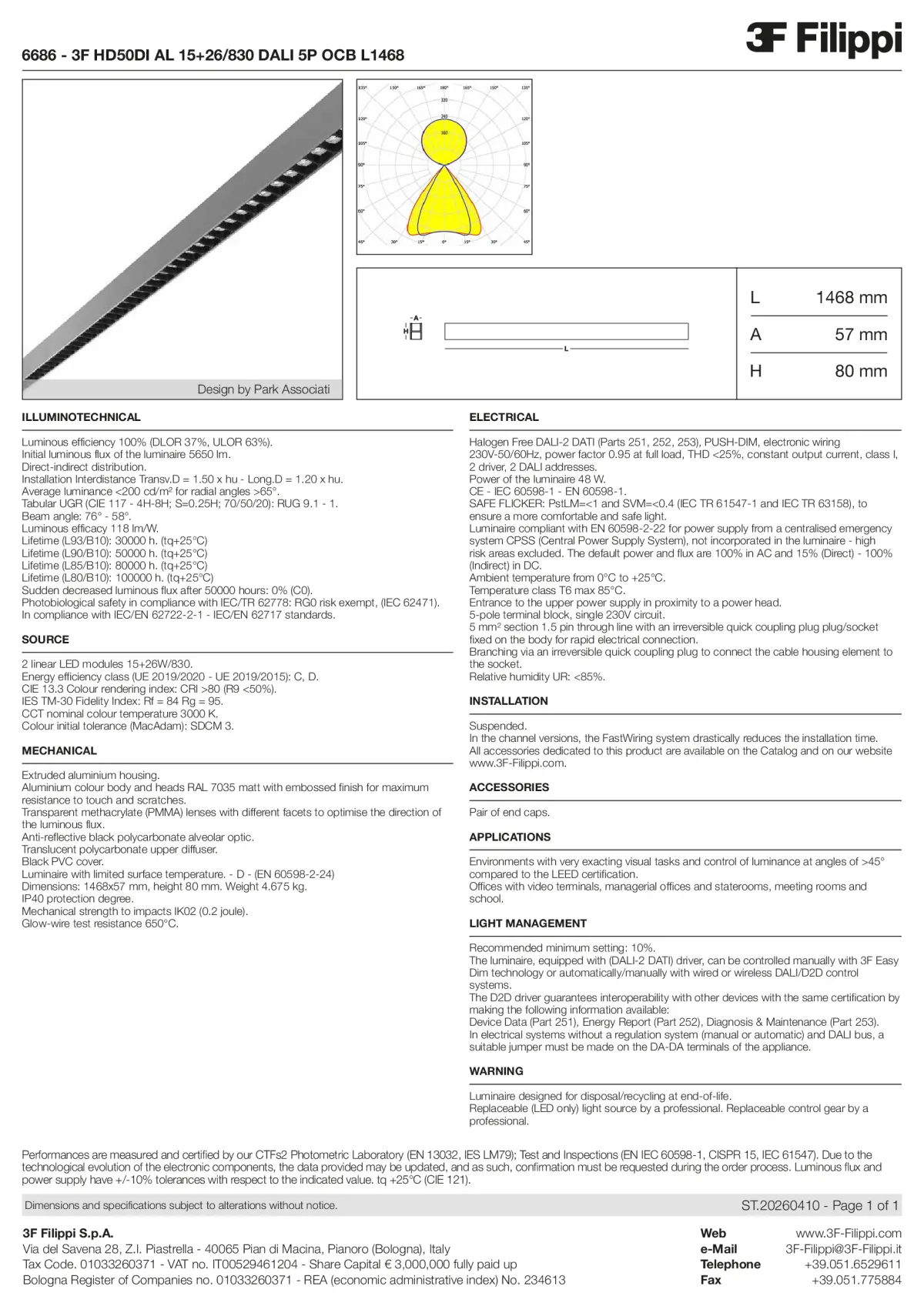 6686 - 3F HD50DI AL 15+26-830 DALI 5P OCB L1468 - Datasheet - en