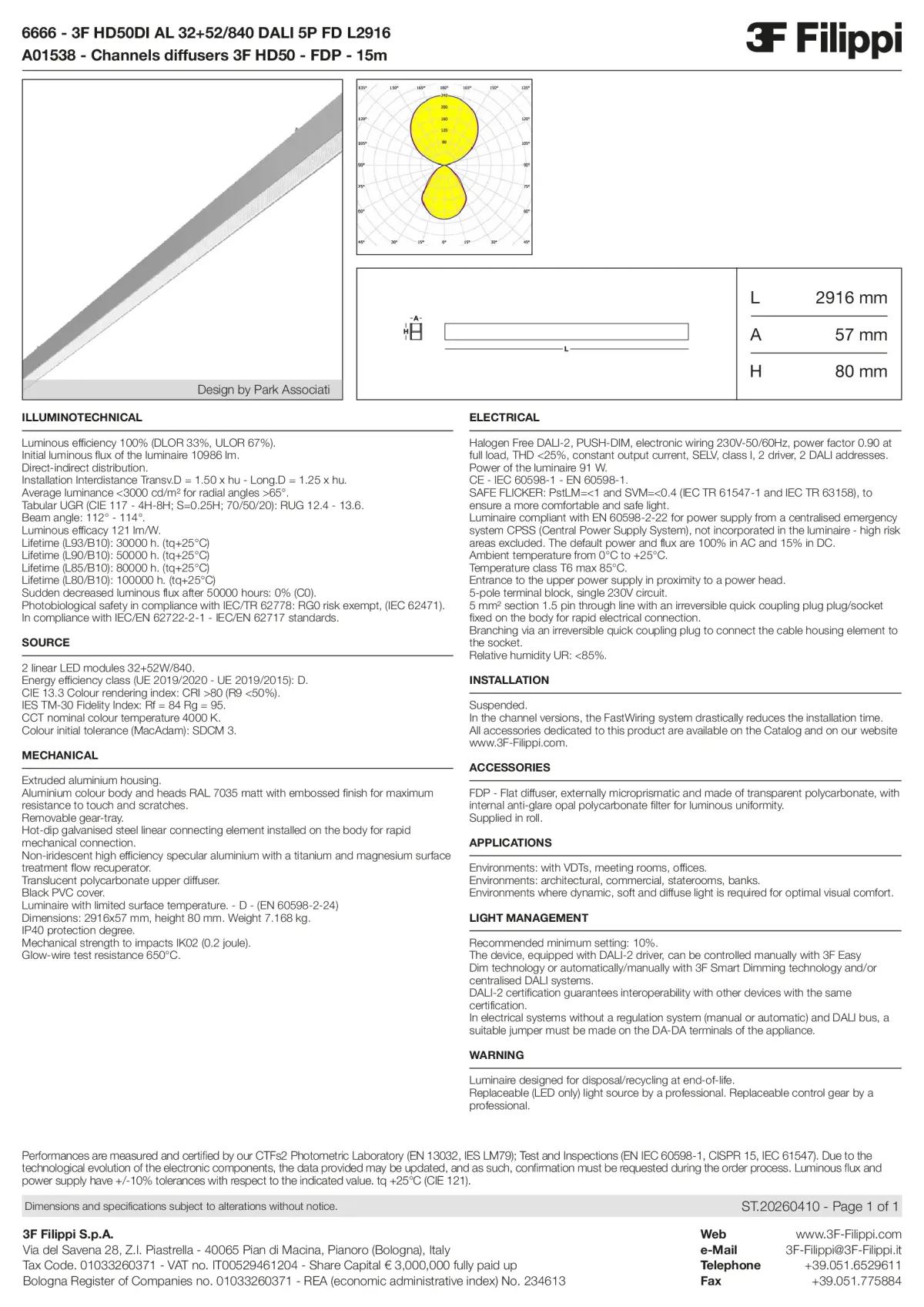 6666+A01538 - 3F HD50DI AL 32+52-840 DALI 5P FD L2916 + FDP - Datasheet - en