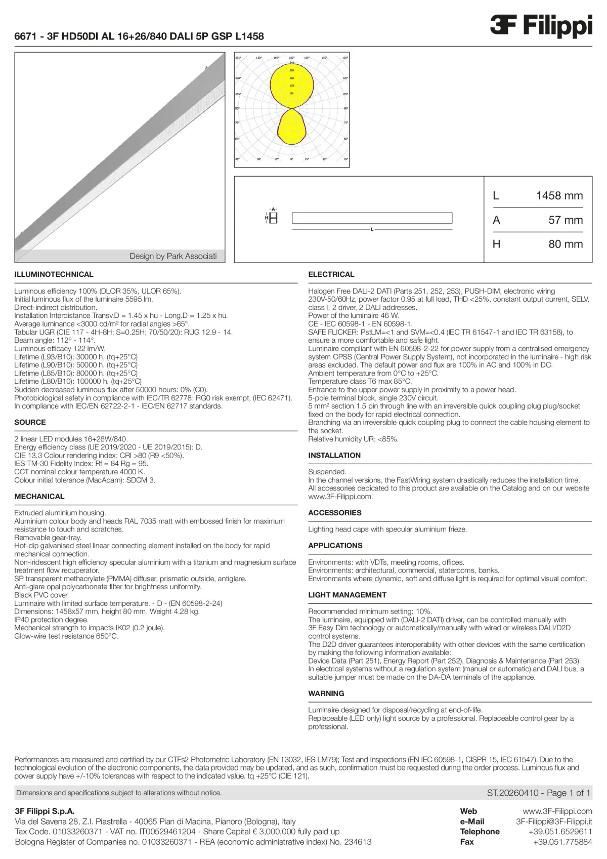 6671 - 3F HD50DI AL 16+26-840 DALI 5P GSP L1458 - Datasheet - en
