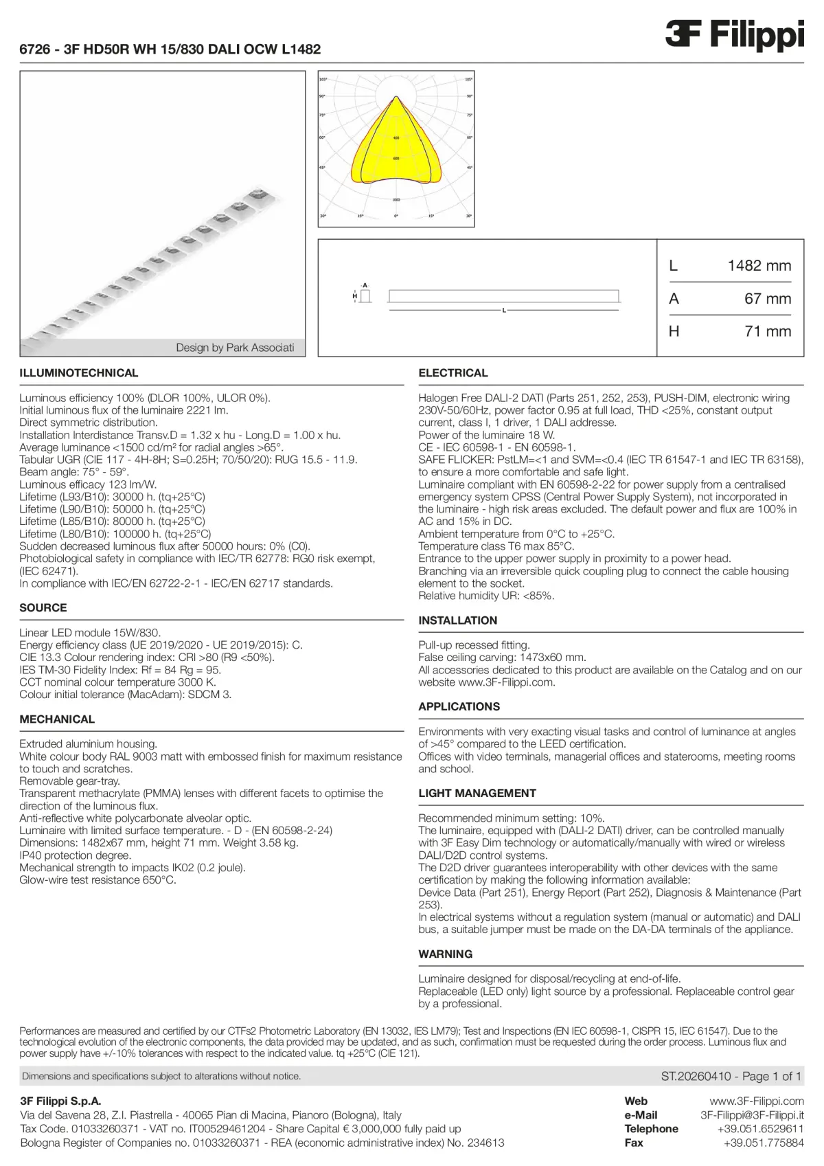 6726 - 3F HD50R WH 15-830 DALI OCW L1482 - Datasheet - en