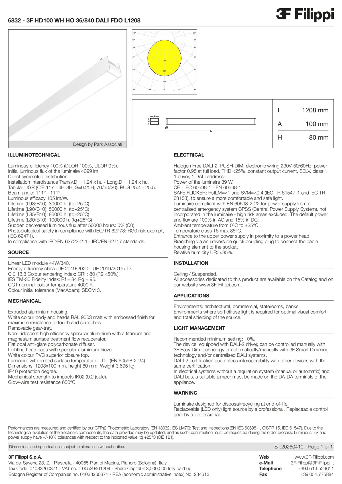 6832 - 3F HD100 WH HO 36-840 DALI FDO L1208 - Datasheet - en