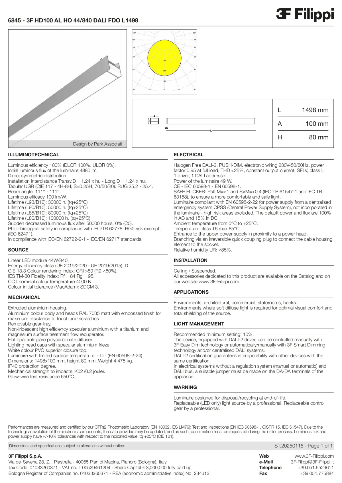 6845 - 3F HD100 AL HO 44-840 DALI FDO L1498 - Datasheet - en
