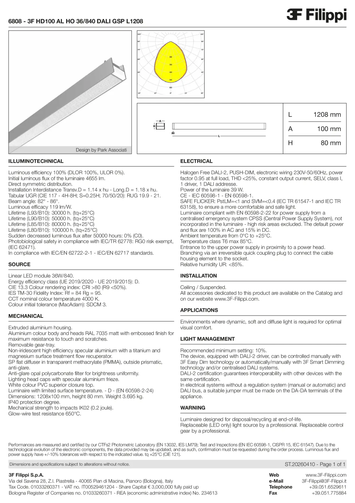 6808 - 3F HD100 AL HO 36-840 DALI GSP L1208 - Datasheet - en
