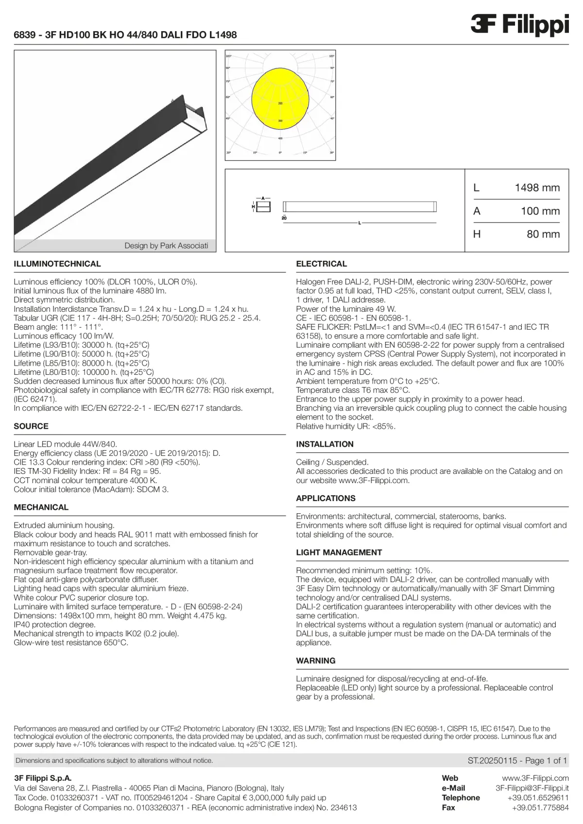 6839 - 3F HD100 BK HO 44-840 DALI FDO L1498 - Datasheet - en