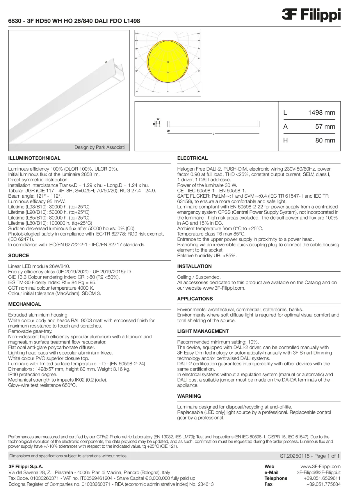 6830 - 3F HD50 WH HO 26-840 DALI FDO L1498 - Datasheet - en