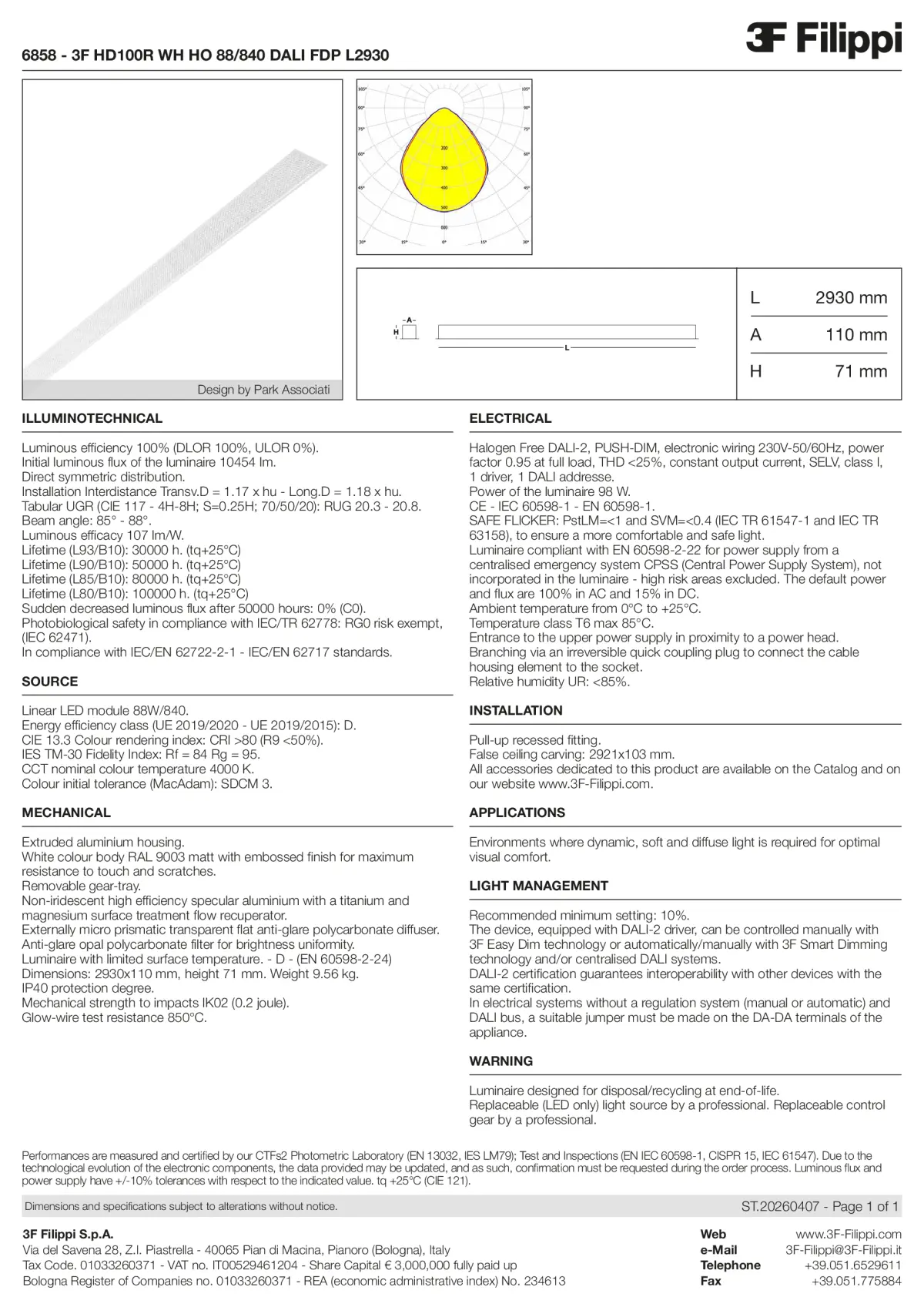 6858 - 3F HD100R WH HO 88-840 DALI FDP L2930 - Datasheet - en