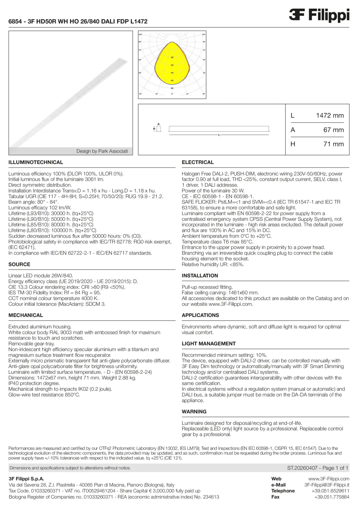 6854 - 3F HD50R WH HO 26-840 DALI FDP L1472 - Datasheet - en