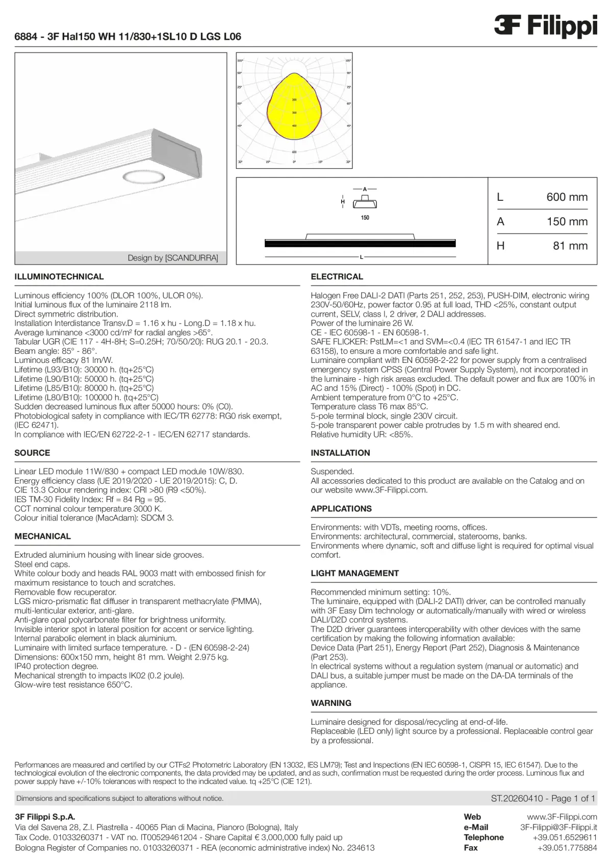 6884 - 3F Hal150 WH 11-830+1SL10 D LGS L06 - Datasheet - en