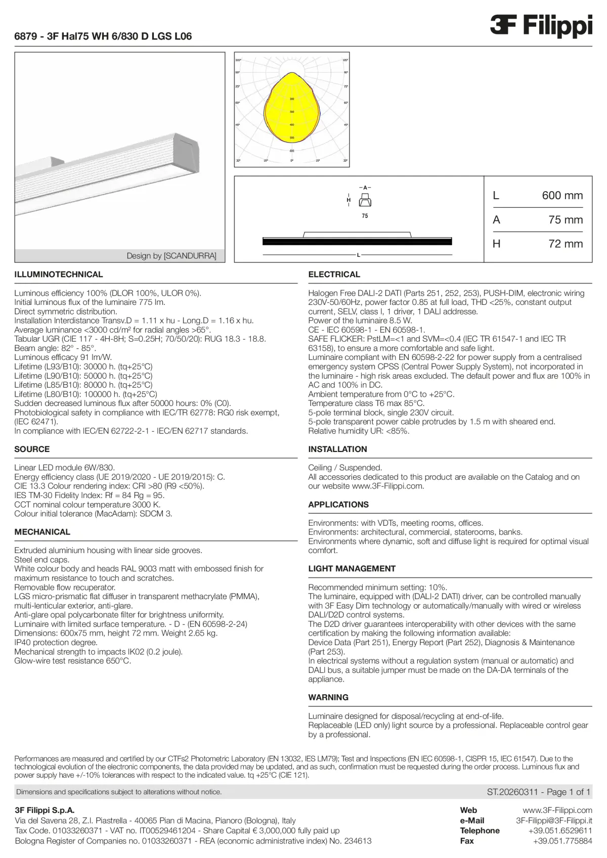 6879 - 3F Hal75 WH 6-830 D LGS L06 - Datasheet - en