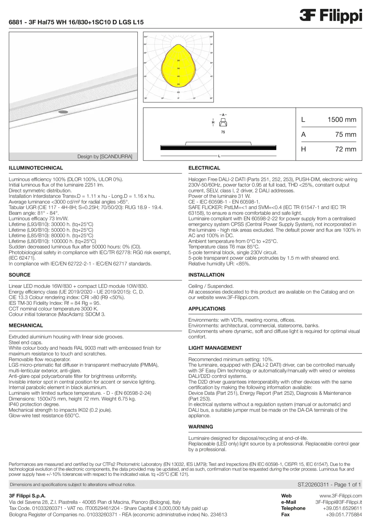 6881 - 3F Hal75 WH 16-830+1SC10 D LGS L15 - Datasheet - en