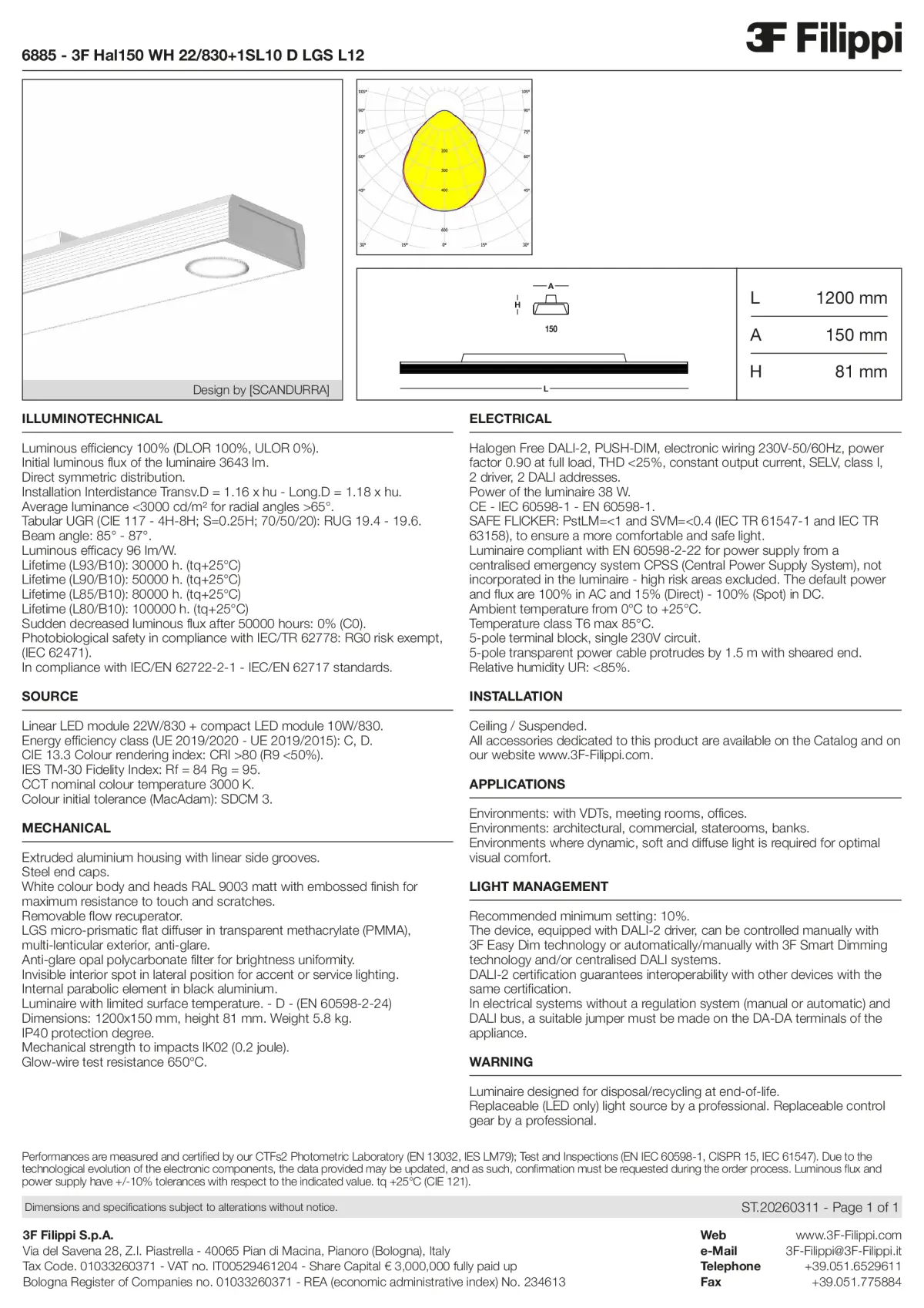 6885 - 3F Hal150 WH 22-830+1SL10 D LGS L12 - Datasheet - en