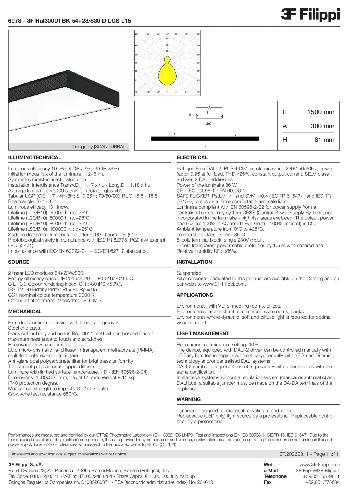 6978 - 3F Hal300DI BK 54+23-830 D LGS L15 - Datasheet - en