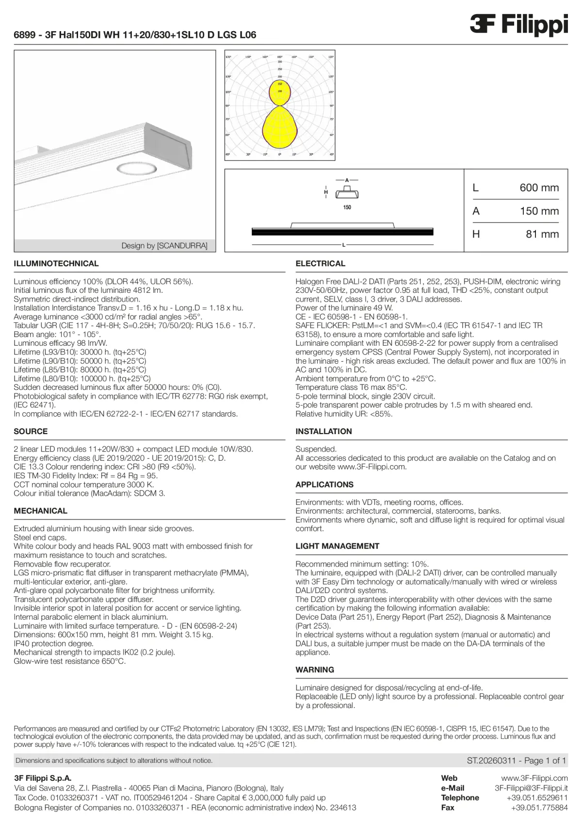 6899 - 3F Hal150DI WH 11+20-830+1SL10 D LGS L06 - Datasheet - en