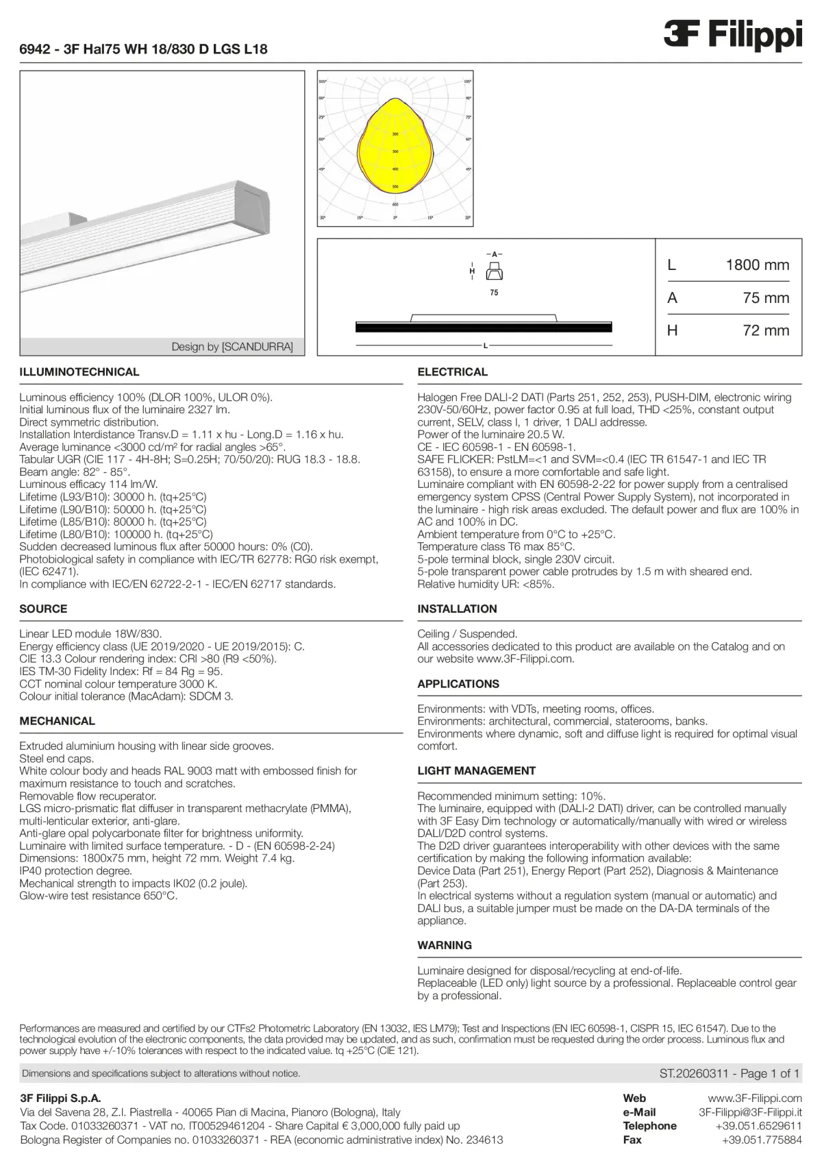 6942 - 3F Hal75 WH 18-830 D LGS L18 - Datasheet - en