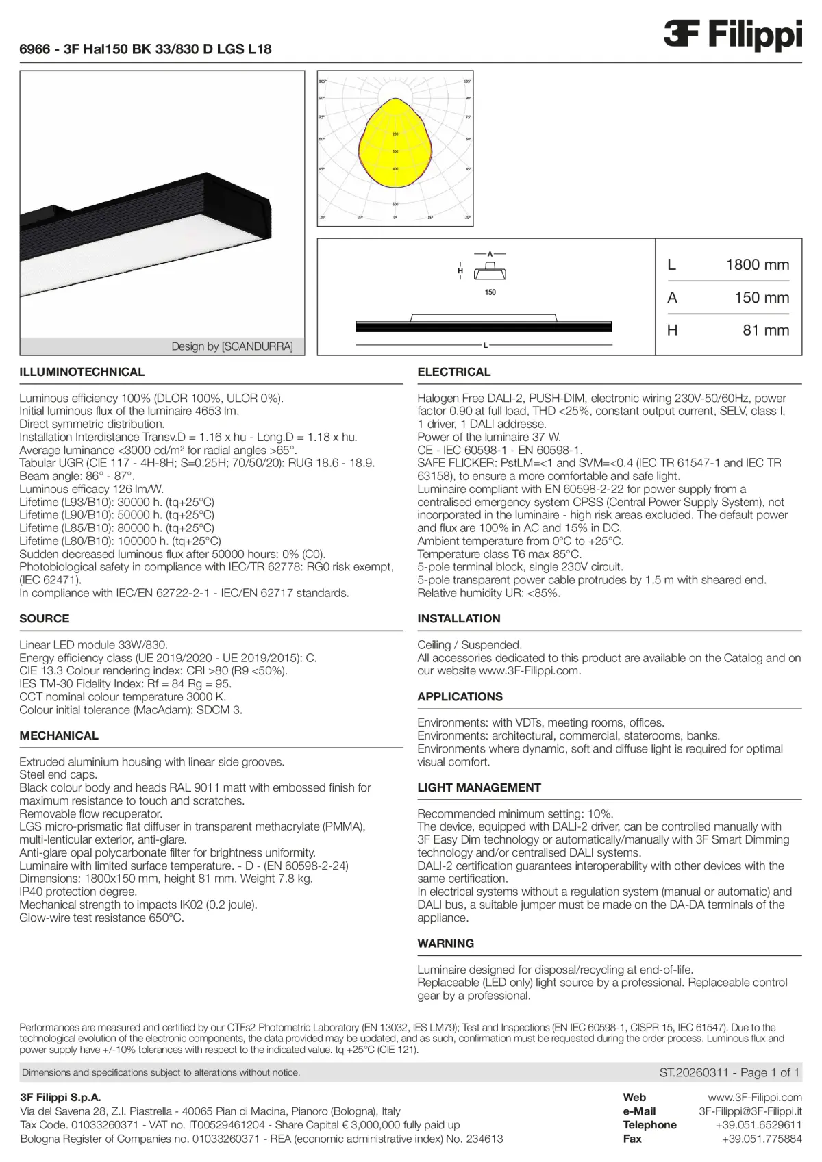 6966 - 3F Hal150 BK 33-830 D LGS L18 - Datasheet - en