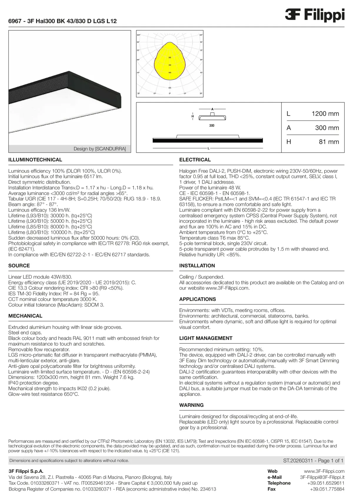 6967 - 3F Hal300 BK 43-830 D LGS L12 - Datasheet - en