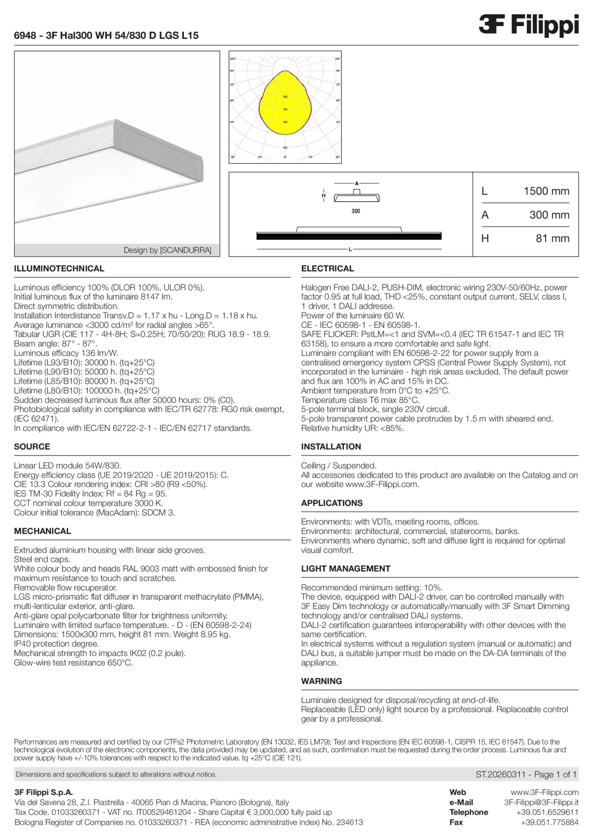6948 - 3F Hal300 WH 54-830 D LGS L15 - Datasheet - en
