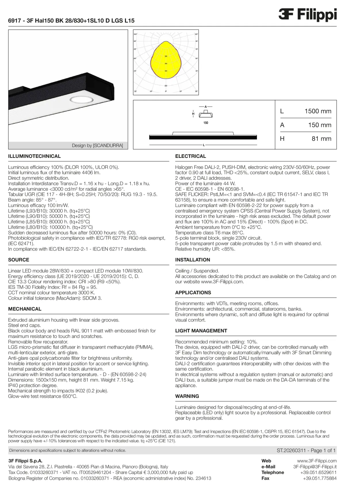 6917 - 3F Hal150 BK 28-830+1SL10 D LGS L15 - Datasheet - en
