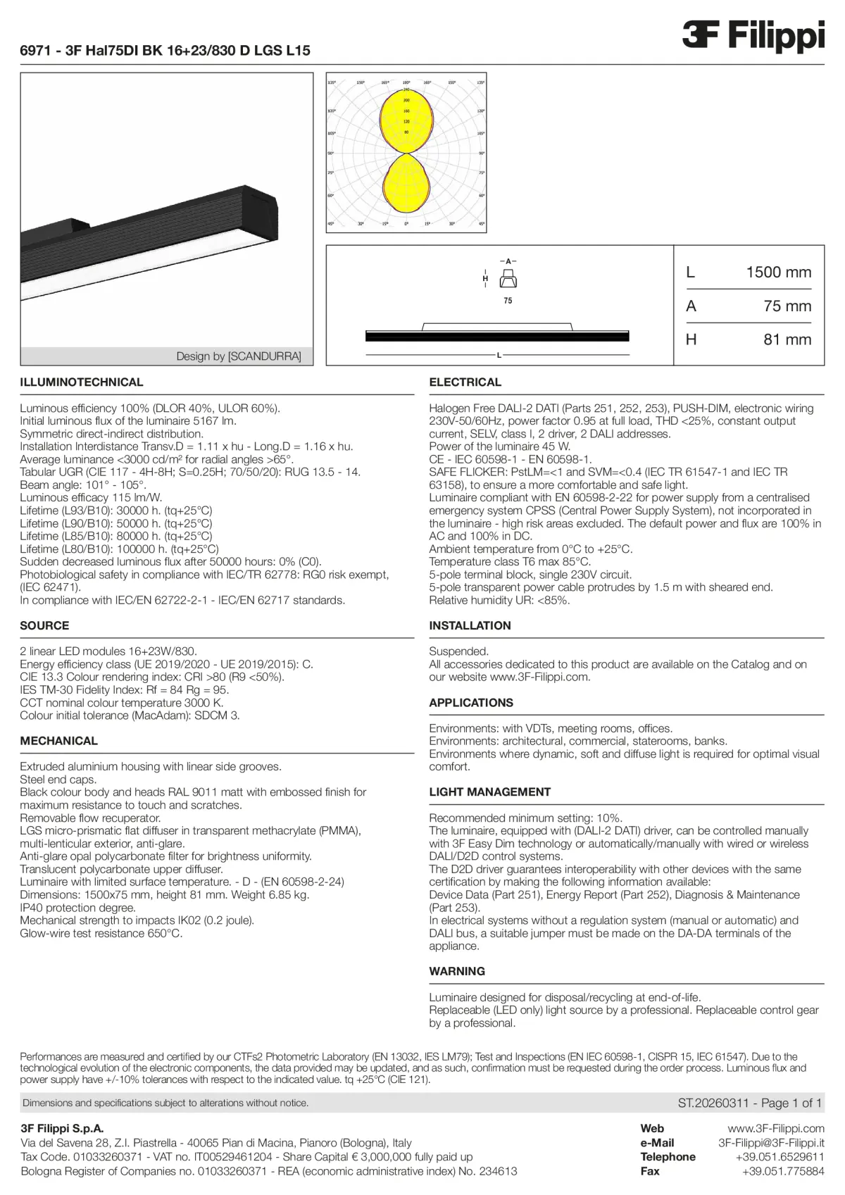 6971 - 3F Hal75DI BK 16+23-830 D LGS L15 - Datasheet - en