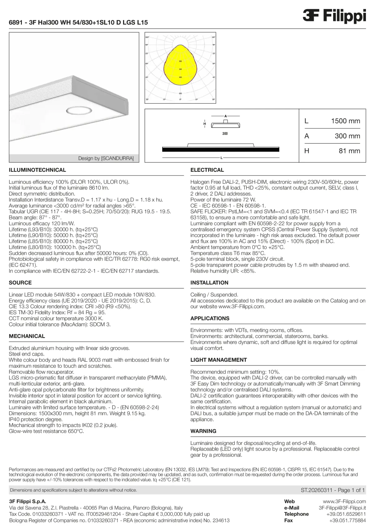 6891 - 3F Hal300 WH 54-830+1SL10 D LGS L15 - Datasheet - en