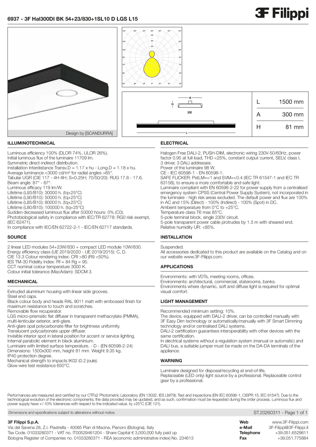 6937 - 3F Hal300DI BK 54+23-830+1SL10 D LGS L15 - Datasheet - en