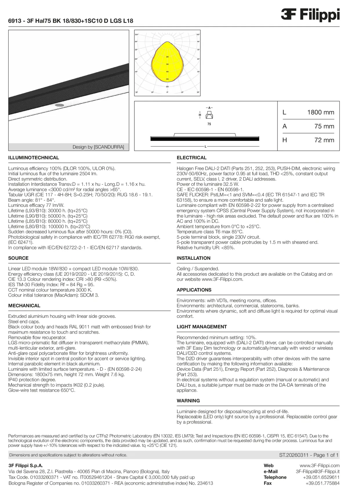 6913 - 3F Hal75 BK 18-830+1SC10 D LGS L18 - Datasheet - en