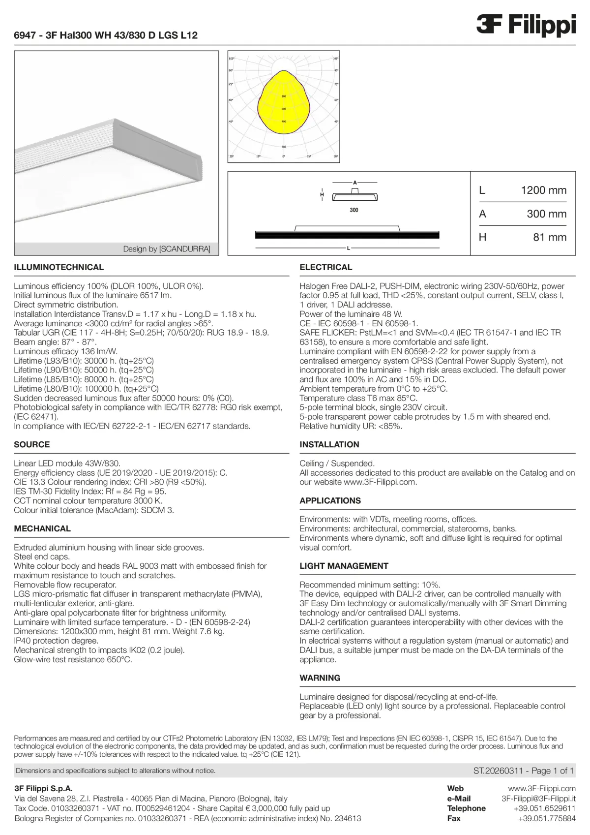 6947 - 3F Hal300 WH 43-830 D LGS L12 - Datasheet - en