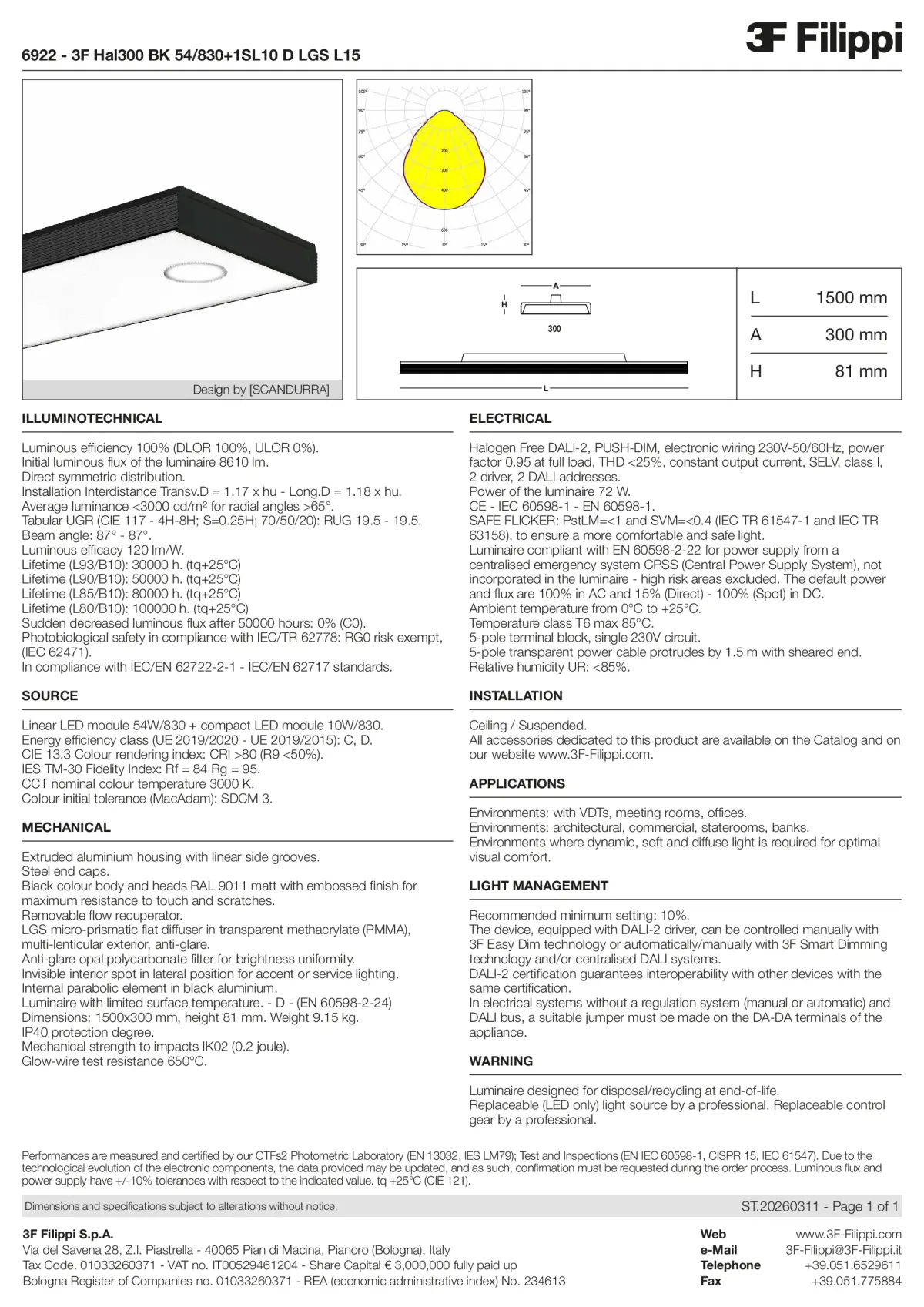 6922 - 3F Hal300 BK 54-830+1SL10 D LGS L15 - Datasheet - en