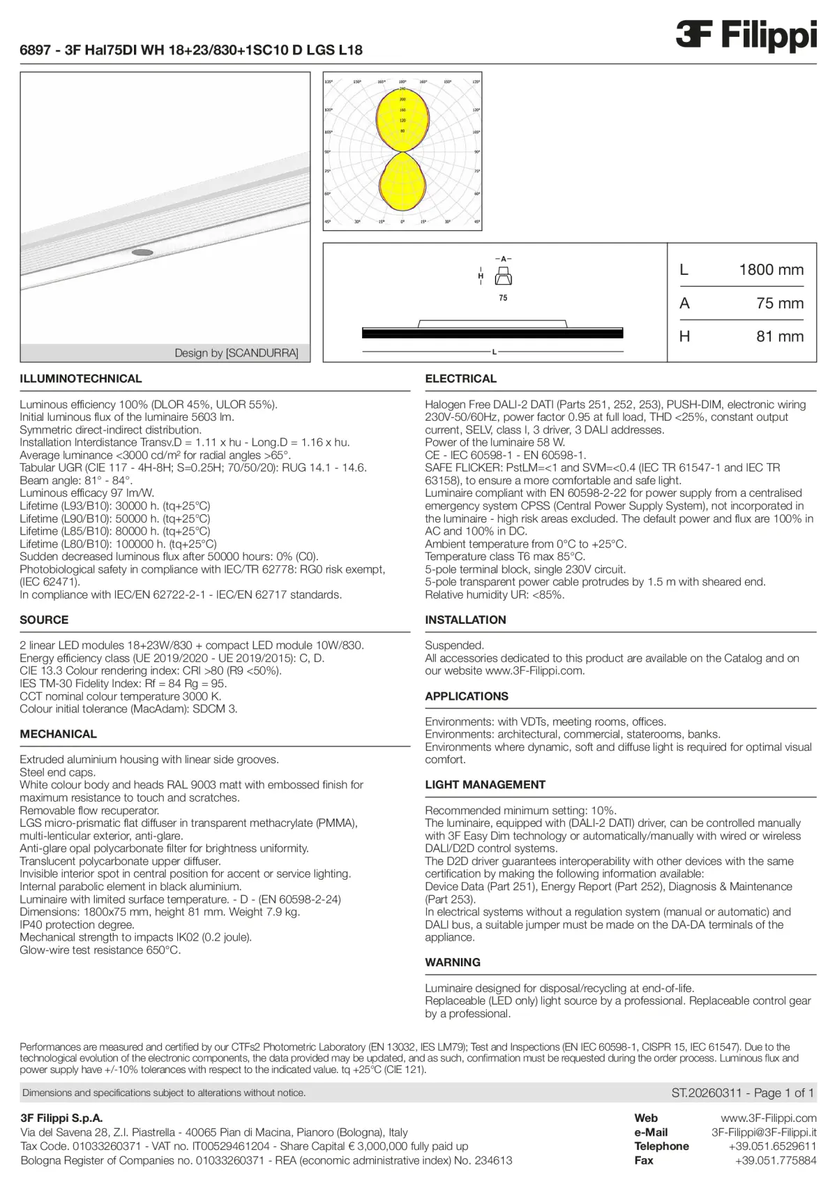 6897 - 3F Hal75DI WH 18+23-830+1SC10 D LGS L18 - Datasheet - en