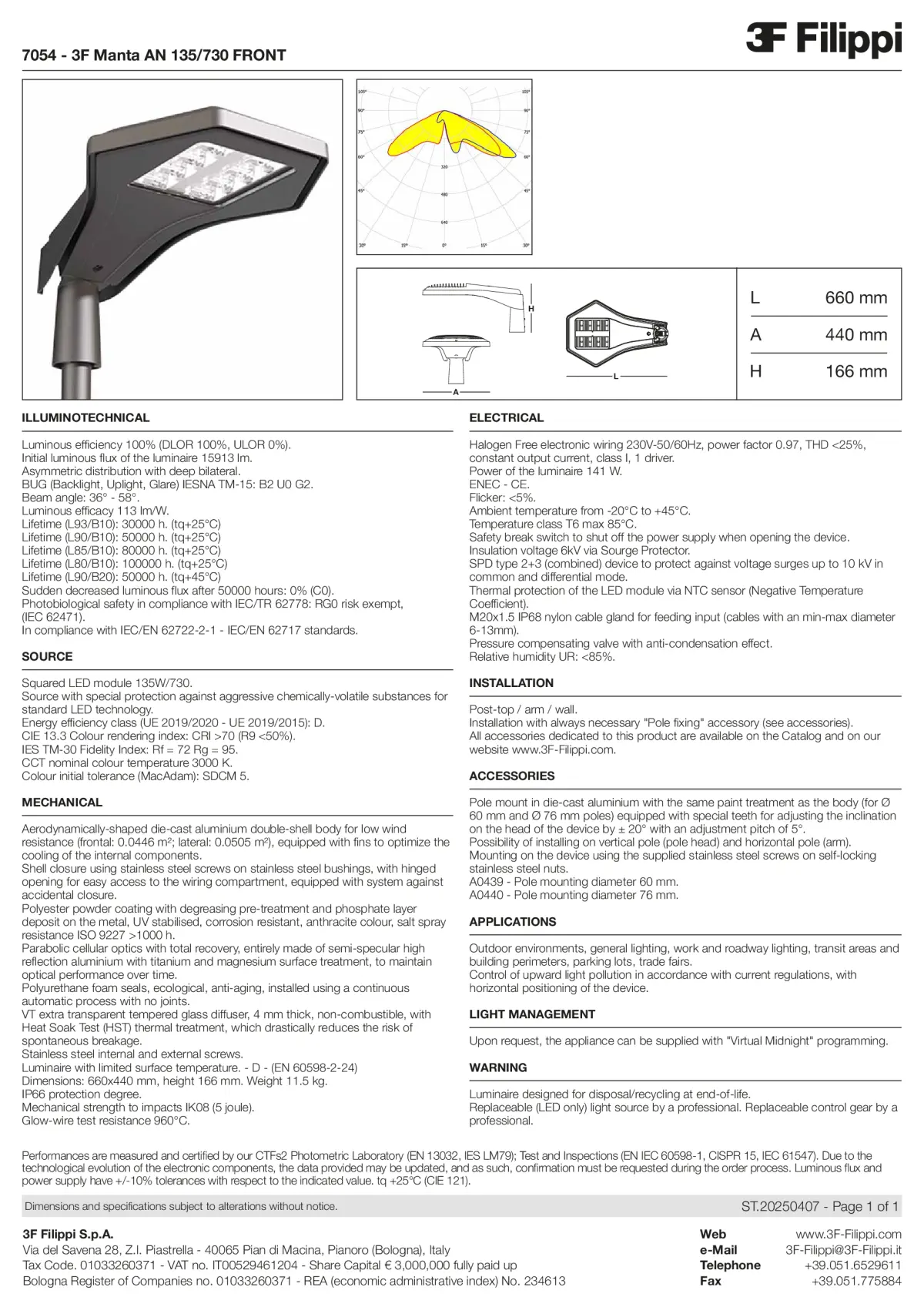 7054 - 3F Manta AN 135-730 FRONT - Datasheet - en