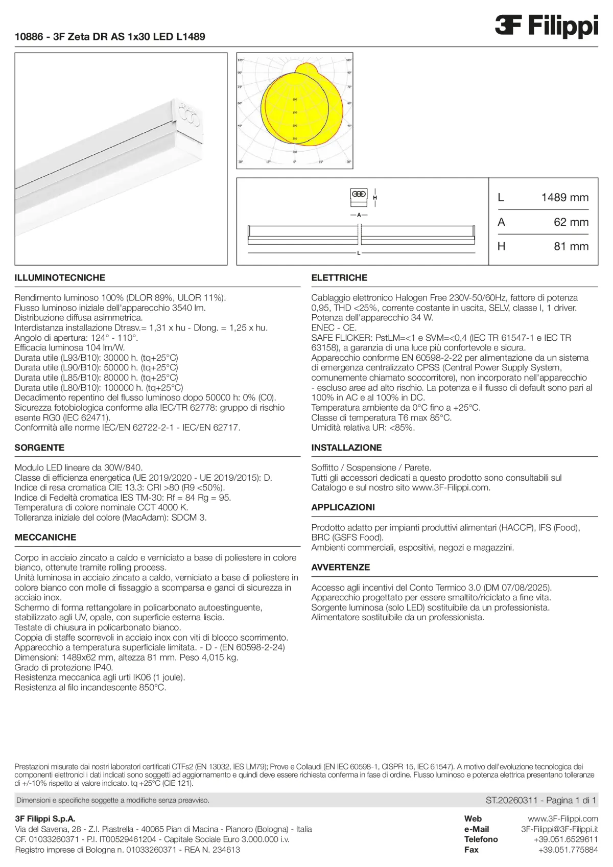 10886 - 3F Zeta DR AS 1x30 LED L1489 - Datasheet - it