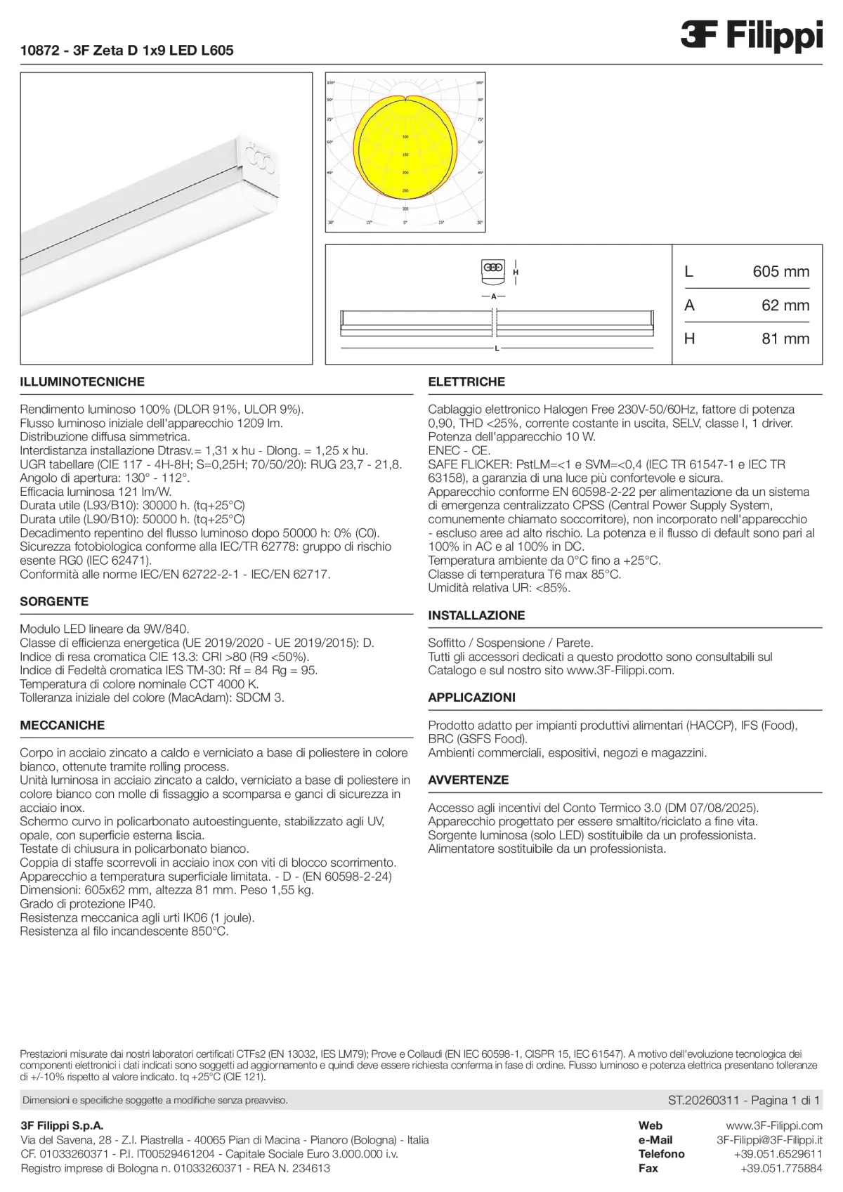 10872 - 3F Zeta D 1x9 LED L605 - Datasheet - it