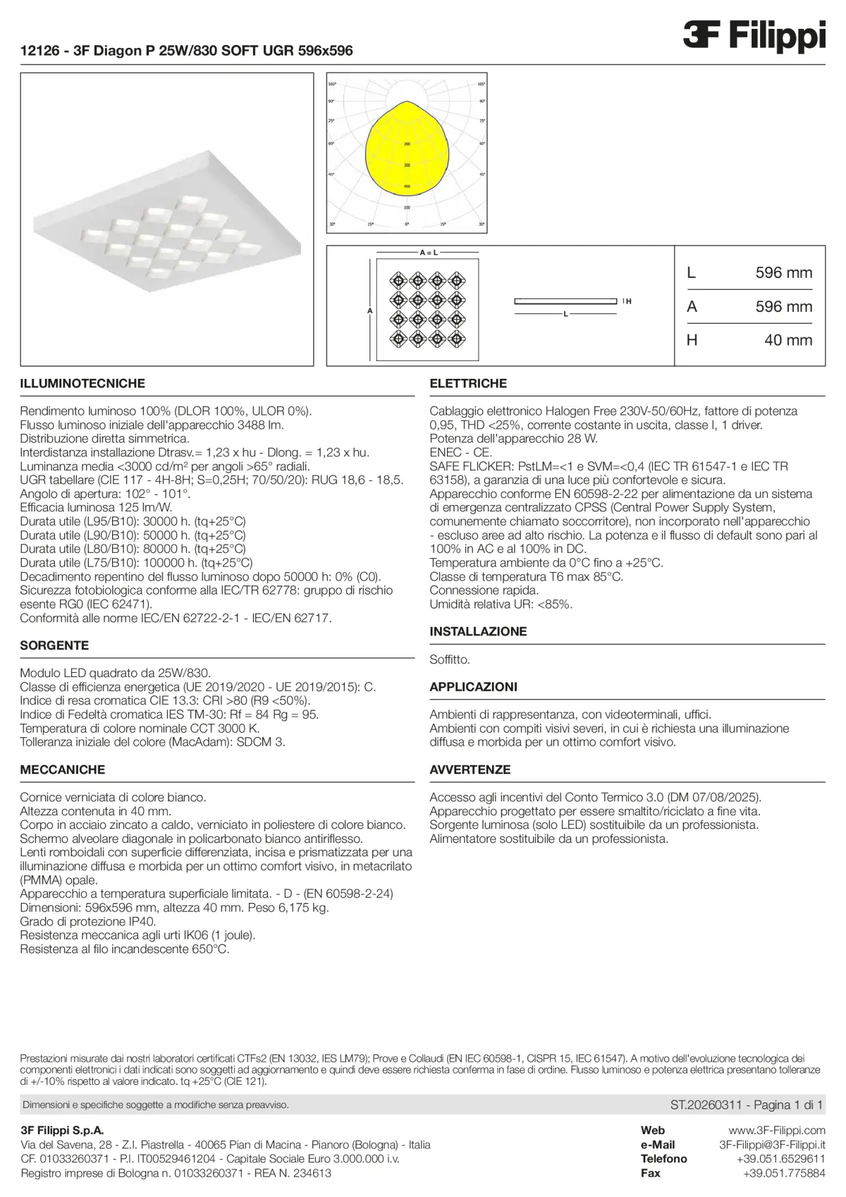 12126 - 3F Diagon P 25W-830 SOFT UGR 596x596 - Datasheet - it