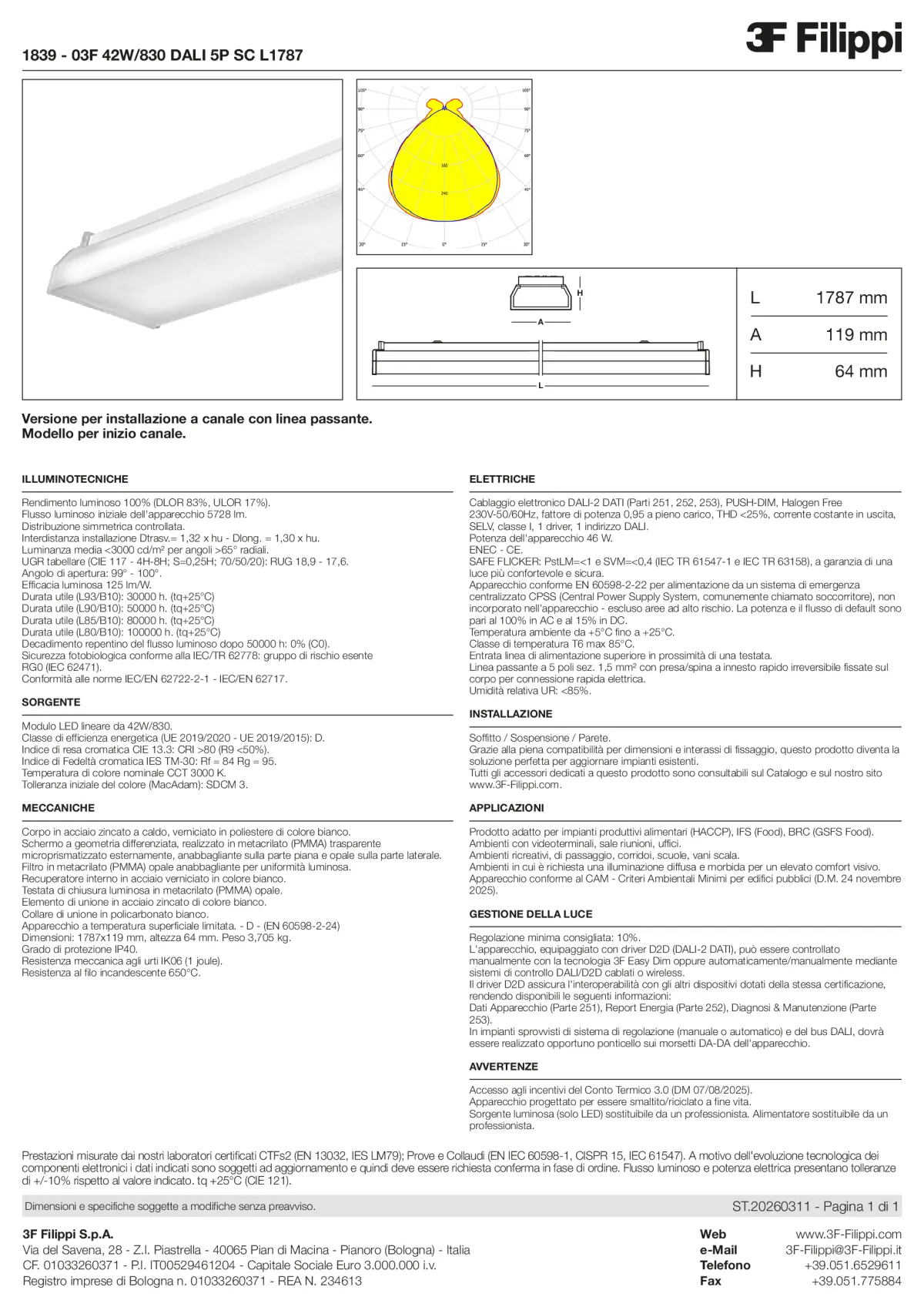 1839 - 03F 42W-830 DALI 5P SC L1787 - Datasheet - it
